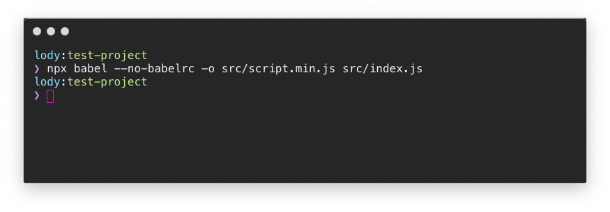 Babel zonder config